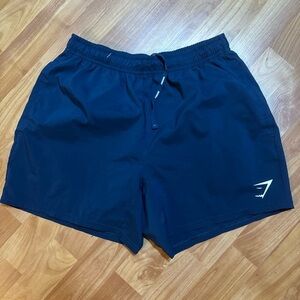 Gymshark Women Athletic Shorts Navy Blue Drawstring Sport Active Size Sm